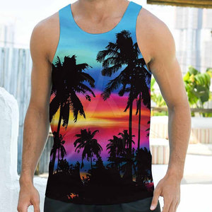 Camiseta sin Mangas Personalizada con Logotipo para Hombre, Sublimada, Tejida, Informal, 100% Algodón, Elástica, de Secado Rápido y Transpirable - Product Image 3