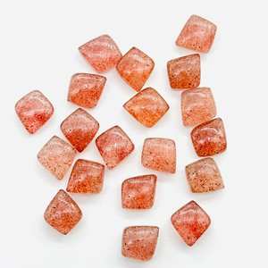 พลอยรูปทรงแฟนซีสีชมพูสตรอว์เบอร์รี่สำหรับทำเครื่องประดับ - Product Image 1