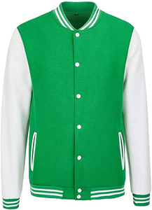 แจ็กเก็ตเบสบอลแขนยาวผ้าคอตตอนพิมพ์ลายออกแบบโลโก้ของคุณได้ตามที่ต้องการ - Product Image 3