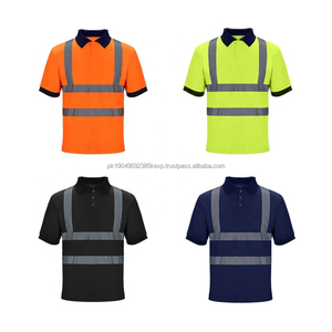 Men's Custom Logo Hi Vis for <b>Polo</b> Shirt 100% Short Sleeve Reflective Safety Clothing Long Length Security Work T Shirts Solid - Product Image 6