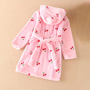 Peignoir à capuche en polaire solide pour hommes mignons doux à manches longues avec ceinture lavable en machine hiver de haute qualité parfait - Product Image 2