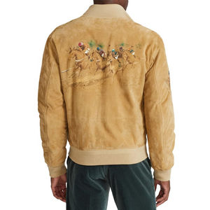 High Street sur mesure hommes femmes peint Denim Jean veste col montant Patchwork conception OEM Service disponible pour - Product Image 4