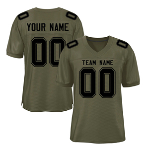 Factory Direct Sale American Football Jersey Training & Sports Wear Plus Size Breathable Short Sleeve 100% Polyester OEM - Product Image 1