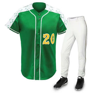 Venta al por mayor personalizado degradado transpirable talla grande adultos ropa deportiva hombres OEM Softball béisbol camisetas uniforme conjunto sublimación - Product Image 3