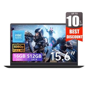 Mejor Precio, Portátil Intel N95 de 15.6 Pulgadas, 12GB/16GB RAM, 512GB SSD+HDD, Windows 10 Business, Inglés Americano - Product Image 1