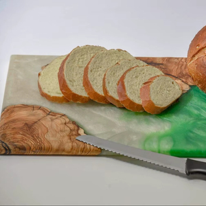Stunning Epoxy Resin Wood Chopping Board With Artistic Inlay Great <b>Gift</b> for <b>Cooking</b> Enthusiasts or Home Entertainers - Product Image 2