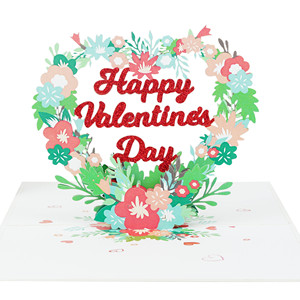Kiricard Carte de vœux pour la Saint-Valentin Nouveau design pour la Saint-Valentin Carte pop-up vietnamienne artisanat - Product Image 1