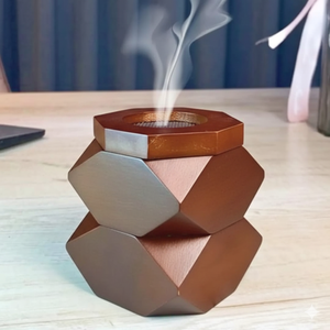 Brûleur à Bakhoor en bois durable, écologique, apportant un arôme traditionnel et un charme sophistiqué pour le Ramadan et l'Aïd - Product Image 5