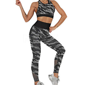 Ensemble de yoga pour femmes de haute qualité, design personnalisé, respirant, taille plus, ensemble 2 pièces, spandex/polyester - Product Image 4