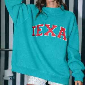 <b>Women</b> Oversized Stand Collar Sweatshirt Relaxed Fit Winter Casual Wear Soft Fleece Fabric Long Sleeve <b>Top</b> Badge <b>Sequined</b> - Product Image 1