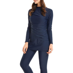 Women <b>Modest</b> Muslim Swimsuit Full Coverage <b>Swimwear</b> Islamic Hijab Swimming Swim Suit Solid Color - Product Image 5