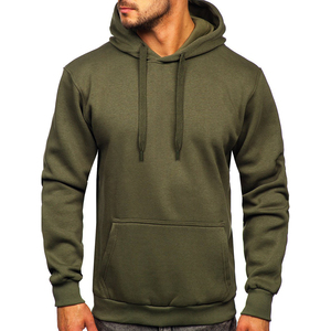 Sudadera con capucha de algodón de lana pesada para hombre, patrón de estampado de invierno de gran tamaño con bolsillo grande, logotipo personalizado, diseño sólido anticontracción - Product Image 2