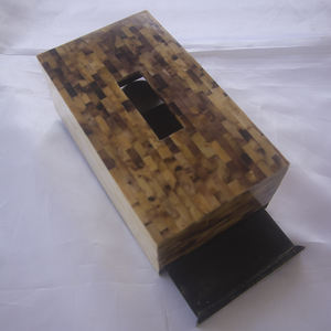 Boîte à mouchoirs papier art incrustation SEASHELL BIJOUX Boîte de papier de soie Motif mosaïque art incrustation boîte Taille 240x135x100mm - Product Image 6