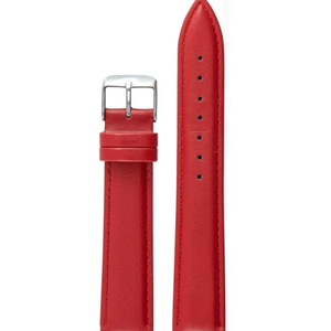 Bracelet de montre en cuir rouge classique de haute qualité 8-24mm respirant résistant à l'eau fabriqué à la main unisexe Logo personnalisé bandes - Product Image 1