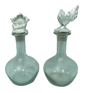 Flaconi di vetro per la conservazione delle fragranze Set di bottiglie di profumo trasparente di grande Marketing con coperchio per negozio di cosmetici di migliore qualità