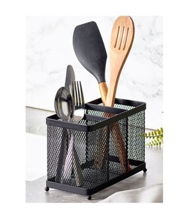 Design élégant décoration de la maison vaisselle de table porte-couverts de luxe en métal de qualité couleur noire support de rangement des couverts à un prix abordable - Product Image 4