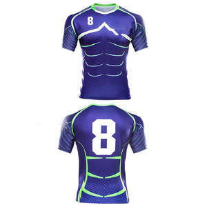 Tenues de rugby unisexes pour adultes Optimum IRSA SPORTS, logo personnalisé, sublimation, spandex/polyester, respirant, antibactérien, séchage rapide - Product Image 3