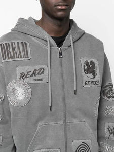 Sweat à capuche surdimensionné personnalisé avec broderie de patchs, sweat à capuche lourd personnalisé, sweat à capuche brodé avec des patchs, sweat à capuche imprimé - Product Image 3