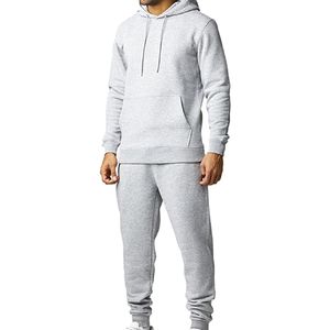 Survêtements pour hommes à logo personnalisé, nouveau style, 100% coton, streetwear, sweat-shirt à capuche, jogging, survêtement d'hiver, motif uni, à capuche - Product Image 1