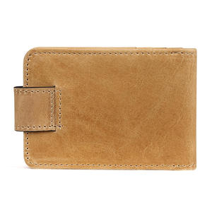 Cartera de cuero genuino de vaca hecha en la parte superior billetera de moda tarjetero Delgado cartera monedero llavero titular - Product Image 1