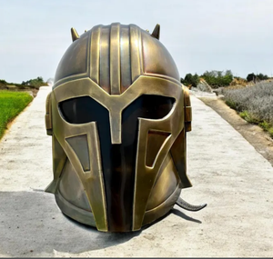 Juego de gladiador casco espartano soldado batalla traje Medieval Cosplay griego Sparta antiguo romano Corintio acero - Product Image 1