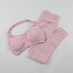 Yoga deux pièces ensemble femmes Sport soutien-gorge gymnastique entraînement Legging taille haute pantalon Fitness sport Shorts vêtements actifs costume - Product Image 5