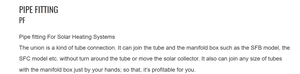 Professionale PF sistemi di riscaldamento solare raccordo universale collettore connettore <span class=keywords><strong>SFB</strong></span>/SFC scatole tubo No-giro parti scaldabagno - Product Image 6