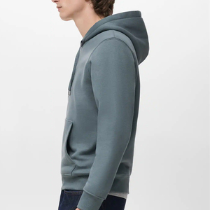 Sweat à capuche en polaire de haute qualité pour hommes avec logo personnalisé, design ample respirant, couleur unie, pull à manches longues respirant - Product Image 4