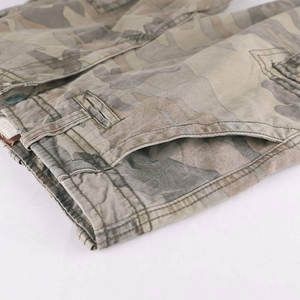 กางเกงขาสั้นคาร์โก้ผ้าฝ้าย100% ใส่สบายสำหรับผู้ชายทนทานเป็นมิตรกับสิ่งแวดล้อมกันลมชุดทำงานแบบมีกระเป๋าทึบลายกลางแจ้ง - Product Image 4