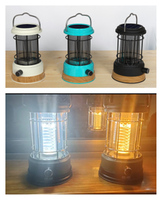 5W LED dimmable Portable lanternes à énergie solaire Rechargeable rétro Vintage bambou naturel jardin décoration de la maison randonnée Camping