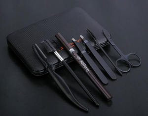 Pince à sourcils professionnelle en acier inoxydable ensemble de pinces à épiler pointues à pointe inclinée avec pochette de voyage ou pince à épiler séparée - Product Image 6