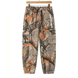 Pantalon de survêtement en toile camouflage Real Tree avec logo personnalisé, pantalon pour homme, respirant, séchage rapide, taille élastique, pantalon sur mesure - Product Image 1