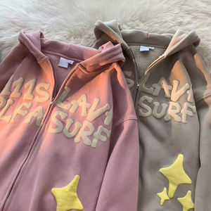 Sudadera con capucha personalizada 100% algodón para hombre 500gsm peso pesado 3D para estampado de hojaldre sudadera térmica de invierno con apliques de alta calidad - Product Image 3