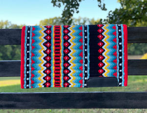 Western Show Horse Saddle Blanket Diseño de Nueva Zelanda Manta de sillín de lana hecha a mano Top Wool Saddle Pad Size - Product Image 2