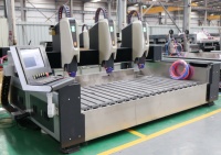 Máquina CNC de 3 Ejes y 3 Cabezales para Piedra 3015T, Router de Tallado de Mármol y Granito de Alta Resistencia para Procesamiento de Lápidas y Losas Multipieza