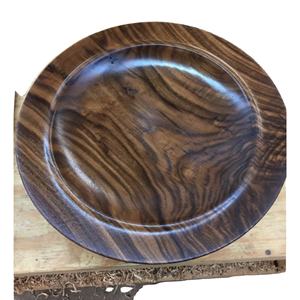 Plato de servicio de madera Natural con textura Natural, vajilla de fiesta de boda, vajilla de cocina - Product Image 1