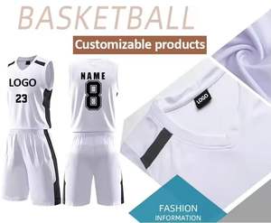 Uniformes de basket-ball de tailles pour hommes et femmes de vente chaude ensembles de tissu respirant conçus sur mesure - Product Image 3