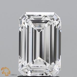 IGI Emerald Cut 1,7 CT Lab Diamonds E VS1 Clarity Lab creó un par de diamantes CVD sueltos para pendientes de boda regalo de aniversario - Product Image 1