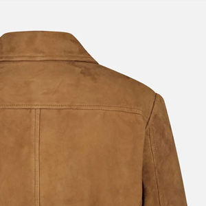 Camisa de gamuza hecha a mano para mujer hecha en fábrica Camisa de estilo de cuero suave al tacto con cintura y cuello ajustables - Product Image 5