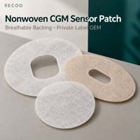Patch adhésif pour capteur CGM RECOO, respirant, non tissé, formes prédécoupées pour moniteur de glucose continu, OEM