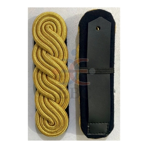 Épaulettes de blazer OEM de haute qualité, écologiques, dorées, à cordon métallique rembourré, à double torsion, pour uniforme - Product Image 2
