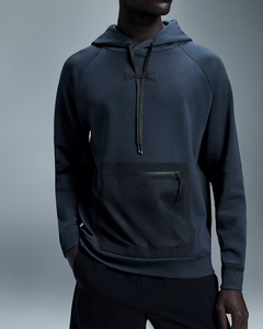Sweat à capuche pour homme en polaire doux et chaud, fermeture éclair sur le devant, de qualité supérieure, respirant, lourd, élégant, vente en gros - Product Image 3