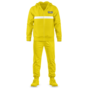 Conjunto Deportivo Rojo para Hombre, Ropa Deportiva de Invierno, Transpirable, Antibacteriano, Chaqueta con Capucha y Cremallera, Pantalones Jogger, OEM ODM - Product Image 2