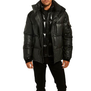 Wholesale <b>Plus</b> <b>Size</b> Spring Hooded Bubble Puffer Jacket <b>Men</b> Custom Logo Outdoor Warm <b>Coat</b> Cotton Filled Streetwear - Product Image 2