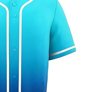 Ensemble de maillots de baseball respirants imprimés sur mesure, haute qualité, 100% polyester, uniformes, personnalisation de la marque de l'équipe, logo personnalisé, col en V, SPORTS - Product Image 3