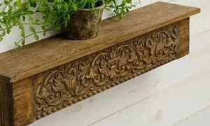 Étagère de sculpture sur bois réglable pour l'extérieur étagères de rangement murales maison salon salle de bain accessoires de décoration intérieure en gros - Product Image 2
