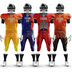 Uniforme de Fútbol Americano Personalizado de Primera Calidad, Manga Corta, Transpirable, Tallas Grandes, 100% Poliéster, Conjuntos a Bajo Precio, CÓDIGO - Product Image 2