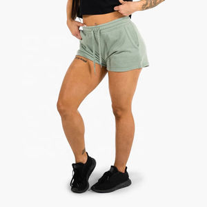 Shorts Bermuda Transpirables de Alta Calidad Personalizados al por Mayor para Mujer, de Poliéster/Algodón, para Gimnasio, Fitness, Correr, Casuales, con Cintura Elástica - Product Image 1