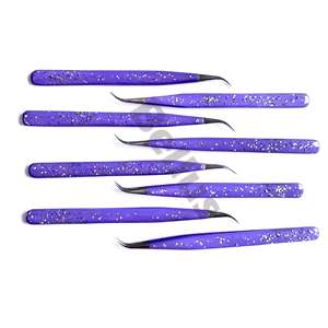 Pinzas para pestañas con logotipo privado OEM, venta al por mayor, pinzas para extensión de pestañas con cierre, aplicador profesional - Product Image 3