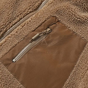 Plus Size Factory Rate Full Zipper Comfortable Make Own OEM Service Latest Style Product <b>Men's</b> Wear <b>Sherpa</b> Fleece <b>Jacket</b> - Product Image 5